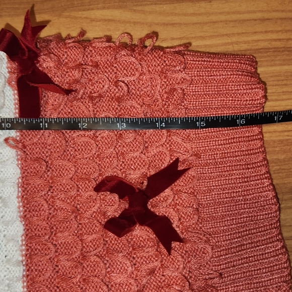 Mighty Fine Pink White Cute Cardigan Sweater with Bows || Medium GUC - Picture 5 of 12